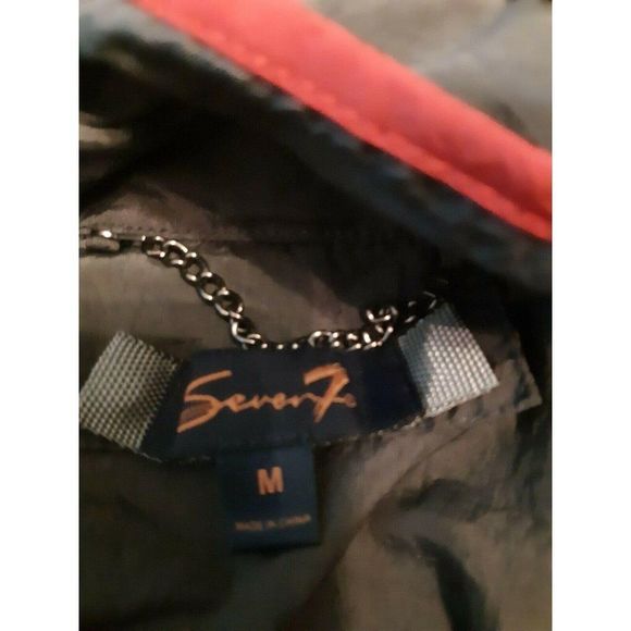 Seven7 Jacket Coat Windbreaker Solid Gray Full Zip - Picture 4 of 5